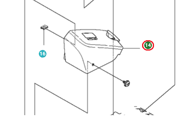 Bediendeckel in der Gruppe Ersatzteile / Ersatzteile Jonsered Aufsitzrasenmäher / Ersatzteile Jonsered FR 2216 MA 4x4 bei GPLSHOP (5040597-02)