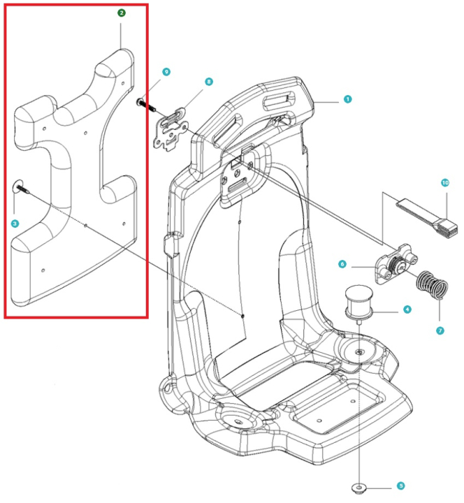 Unterlage in der Gruppe Ersatzteile / Ersatzteile Laubblasgeräte / Ersatzteile Husqvarna 530BT bei GPLSHOP (5041482-01)