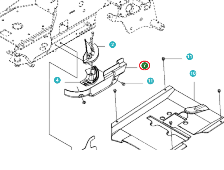 Riemenabdeckung in der Gruppe Ersatzteile / Ersatzteile Jonsered Aufsitzrasenmäher / Ersatzteile Jonsered FR 2216 MA 4x4 bei GPLSHOP (5102224-02)