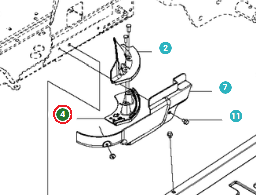 Gehäuse in der Gruppe Ersatzteile / Ersatzteile Jonsered Aufsitzrasenmäher / Ersatzteile Jonsered FR 2216 MA 4x4 bei GPLSHOP (5102227-04)