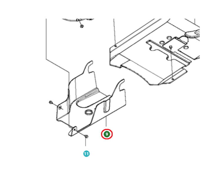 Riemenabdeckung in der Gruppe Ersatzteile / Ersatzteile Jonsered Aufsitzrasenmäher / Ersatzteile Jonsered FR 2216 MA bei GPLSHOP (5104420-02)