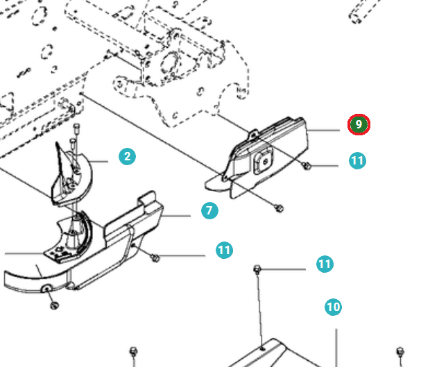 Riemenabdeckung in der Gruppe Ersatzteile / Ersatzteile Jonsered Aufsitzrasenmäher / Ersatzteile Jonsered FR 2216 MA 4x4 bei GPLSHOP (5160188-02)