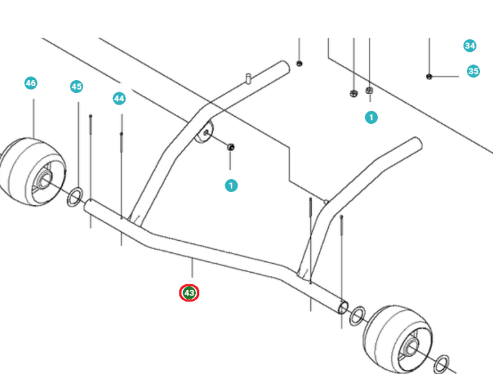 Getrieberahmen in der Gruppe Ersatzteile / Ersatzteile Jonsered Aufsitzrasenmäher / Ersatzteile Jonsered FR 2312 MA bei GPLSHOP (5224519-02)