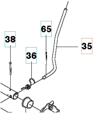 Stange in der Gruppe Ersatzteile / Ersatzteile Rider / Ersatzteile Husqvarna Rider 112C5 bei GPLSHOP (5253165-01)