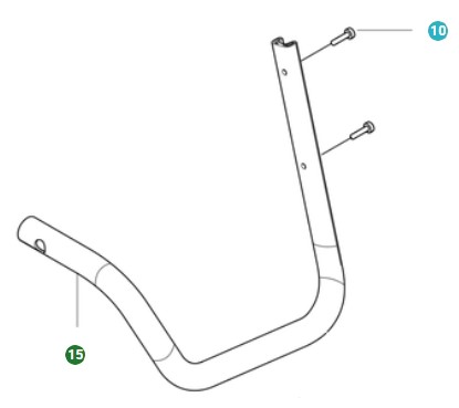 Rahmenbaugruppe linker Stoßfänger in der Gruppe Ersatzteile / Ersatzteile Laubblasgeräte / Ersatzteile Husqvarna 550iBTX bei GPLSHOP (5310179-01)