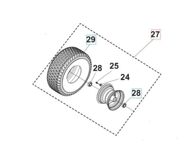 Radsatz TS 112, TS 114, TC 215T, TC 220T, TS 112, TS 114, TS 215T, TS 217T in der Gruppe Ersatzteile bei GPLSHOP (5311479-41)