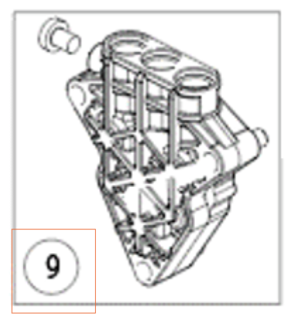 Zylinderkopf Zylinderblock 1 5312596-01 in der Gruppe Ersatzteile / Ersatzteile Hochdruckreiniger / Ersatzteile Husqvarna PW235R bei GPLSHOP (5312596-01)