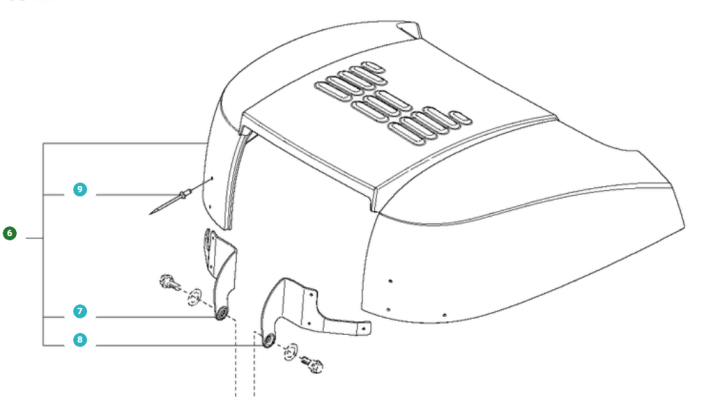 Motorabdeckung Kpl in der Gruppe Ersatzteile / Ersatzteile Jonsered Aufsitzrasenmäher / Ersatzteile Jonsered FR 2216 MA bei GPLSHOP (5354190-04)