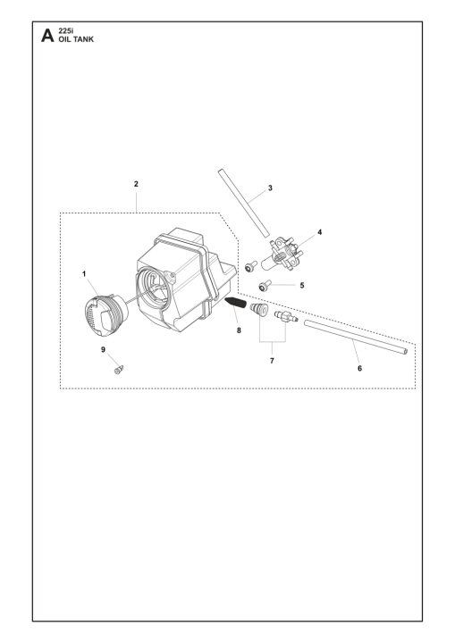 Tankbaugruppe 225I Servicer-Teile 5376482-01 in der Gruppe Ersatzteile / Ersatzteile Motorsägen / Ersatzteile Husqvarna 225i bei GPLSHOP (5376482-01)