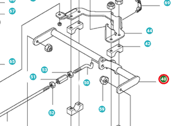 Querstrebe in der Gruppe Ersatzteile / Ersatzteile Jonsered Aufsitzrasenmäher / Ersatzteile Jonsered FR 2216 MA 4x4 bei GPLSHOP (5442207-02)