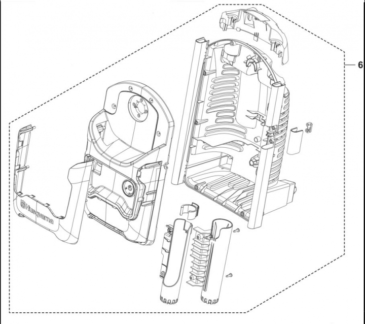 Abdeckungssatz Pw 240 5460919-01 in der Gruppe Ersatzteile / Ersatzteile Hochdruckreiniger / Ersatzteile Husqvarna PW240 bei GPLSHOP (5460919-01)