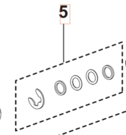 Dichtungsadaptersystem-Dichtungen 5460930-01 in der Gruppe Ersatzteile / Ersatzteile Hochdruckreiniger / Ersatzteile Husqvarna PW240 bei GPLSHOP (5460930-01)