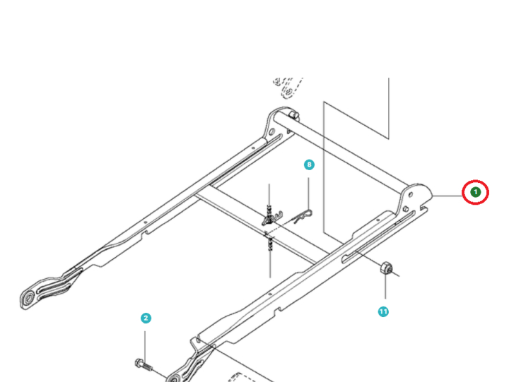 Getrieberahmen in der Gruppe Ersatzteile / Ersatzteile Jonsered Aufsitzrasenmäher / Ersatzteile Jonsered FR 2216 MA 4x4 bei GPLSHOP (5781774-02)