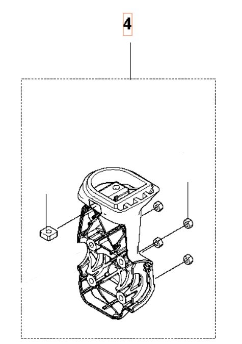 Lenkerhalterung in der Gruppe Ersatzteile / Ersatzteile Freischneider / Ersatzteile Husqvarna 535iFR bei GPLSHOP (5914715-02)