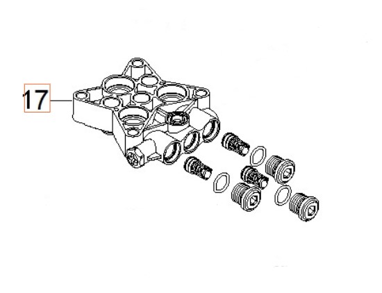 Zylinderblock Mit M8X10 Hex 5926176-17 in der Gruppe Ersatzteile / Ersatzteile Hochdruckreiniger / Ersatzteile Husqvarna PW235R bei GPLSHOP (5926176-17)