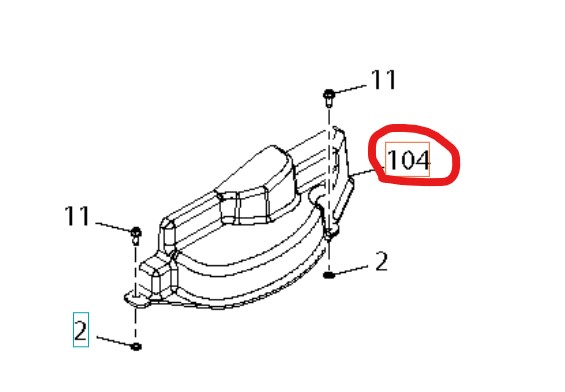 Guard 97Crd Rh Dornabdeckung in der Gruppe Ersatzteile / Ersatzteile Gartentraktoren / Ersatzteile Husqvarna TC 238 bei GPLSHOP (5928481-01)