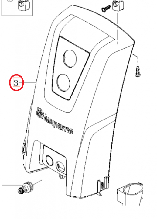 Vorderseite 5936607-01 in der Gruppe Ersatzteile / Ersatzteile Hochdruckreiniger / Ersatzteile Husqvarna PW450 bei GPLSHOP (5936607-01)