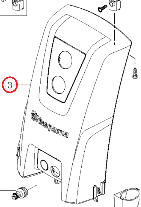 Vorderseite 5936608-01 in der Gruppe Ersatzteile / Ersatzteile Hochdruckreiniger / Ersatzteile Husqvarna PW460 bei GPLSHOP (5936608-01)