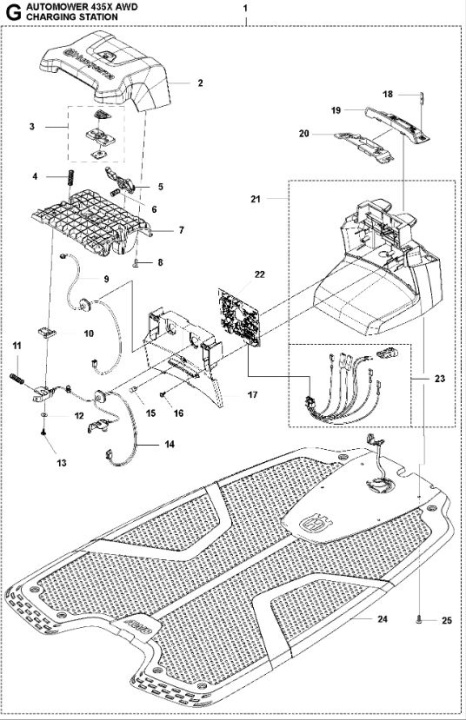 Ladestation 435X AWD, 535AWD in der Gruppe Ersatzteile Roboter Rasenmäher / Ersatzteile Husqvarna Automower® 435X AWD / Automower 435X AWD - 2023 bei GPLSHOP (5953101-03)