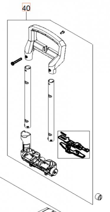 Griffhalter-Kit 5960261-01 in der Gruppe Ersatzteile / Ersatzteile Hochdruckreiniger / Ersatzteile Husqvarna PW360 bei GPLSHOP (5960261-01)