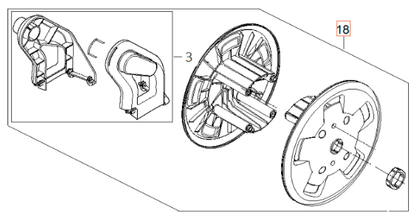 Schlauchaufroller-Kit 5960269-01 in der Gruppe Ersatzteile / Ersatzteile Hochdruckreiniger / Ersatzteile Husqvarna PW460 bei GPLSHOP (5960269-01)