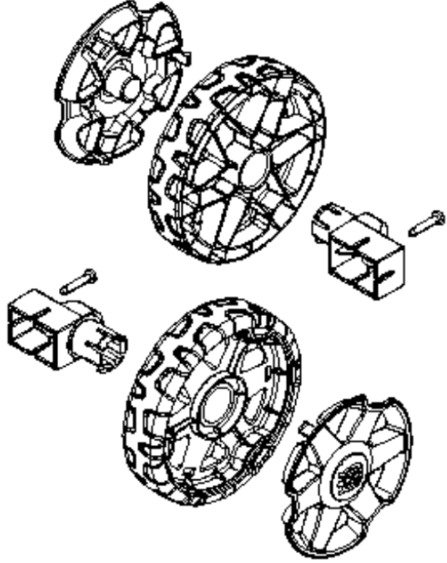 Radsatz 5978586-01 in der Gruppe Ersatzteile / Ersatzteile Hochdruckreiniger / Ersatzteile Husqvarna PW125 bei GPLSHOP (5978586-01)