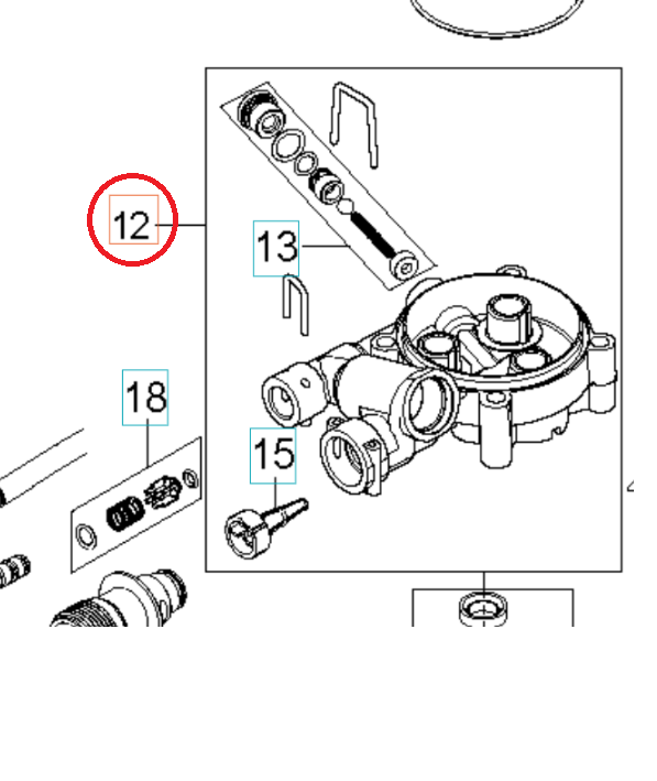 Zylinder mit Easy Start 5999517-01 in der Gruppe Ersatzteile / Ersatzteile Hochdruckreiniger / Ersatzteile Husqvarna PW360 bei GPLSHOP (5999517-01)