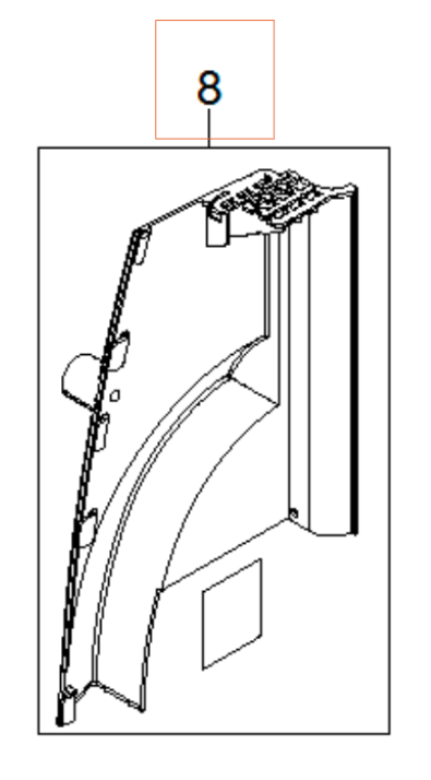 Stoßstange rechts dunkelgrau 5999889-01 in der Gruppe Ersatzteile / Ersatzteile Hochdruckreiniger / Ersatzteile Husqvarna PW490 bei GPLSHOP (5999889-01)