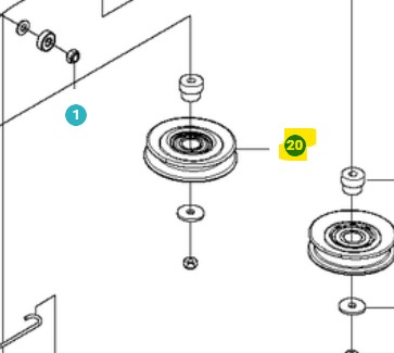 Riemenscheibenbaugruppe mit Lager Spa D 5979226-01